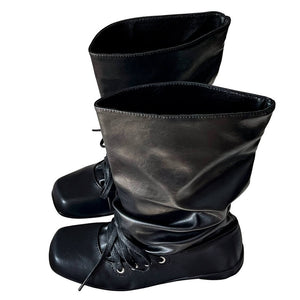 Rogue Doll Lace-Up Slouch Boots