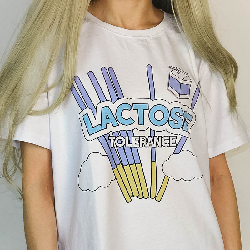 Lactose Intolerance Tee, Size L