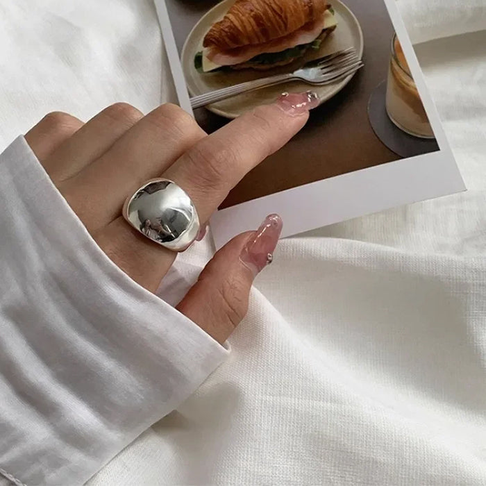 Minimalist Aesthetic Chunky Ring