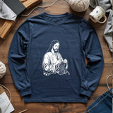Jesus Crochet Long Sleeve T-shirt