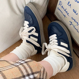 Saturday School Sneakers in Navy