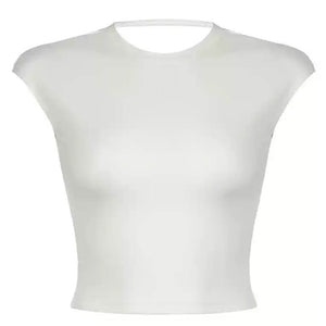 Old Money Open Back Crop Top