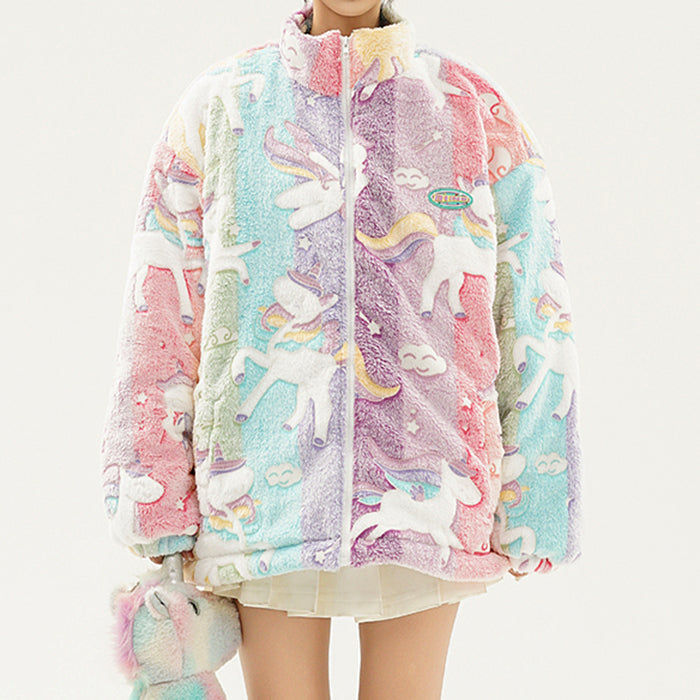 Pastel Unicorn Zip-Up Jacket