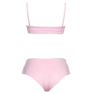 Pink Heart Cutout Lingerie Set