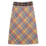Preppy Colorful Plaid Maxi Skirt