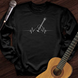 Acoustic Guitar Heart Beat Crewneck