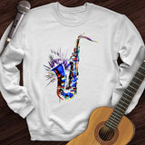 Blue Jazz Sax Crewneck