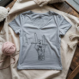 Crocheting Rock Lady V-neck