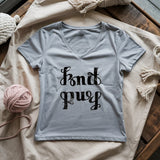 Knit Purl Lady V-neck