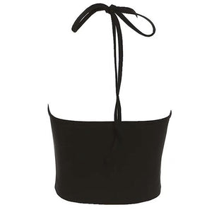 Star Patch Halter Crop Top