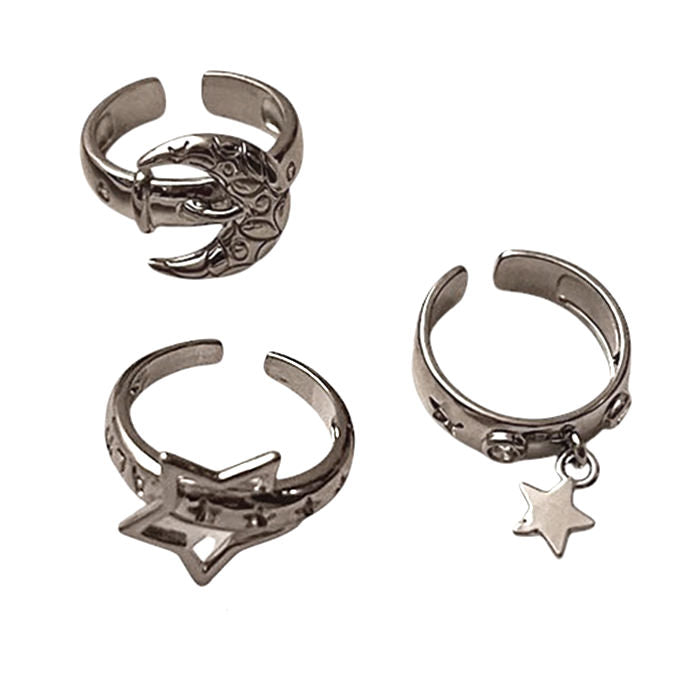 Stars & Moon Aesthetic Ring Set