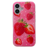 Strawberry Print Y2K iPhone Case
