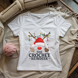 Crochet Reindeer Lady V-neck