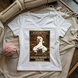 Crocheting Because Murder Is Wrong Lady V-neck