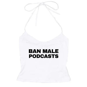 Y2K Style Podcasts Halter Top