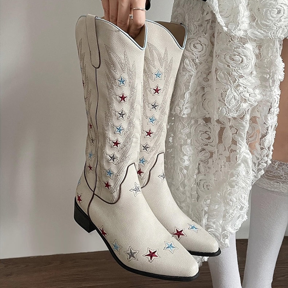 Y2K Western Star Boots
