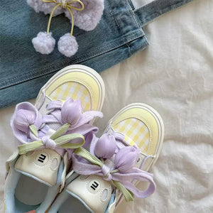 Yellow Tulip Aesthetic Sneakers
